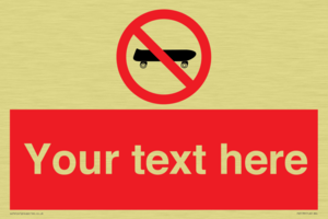 Custom No Skateboarding Sign